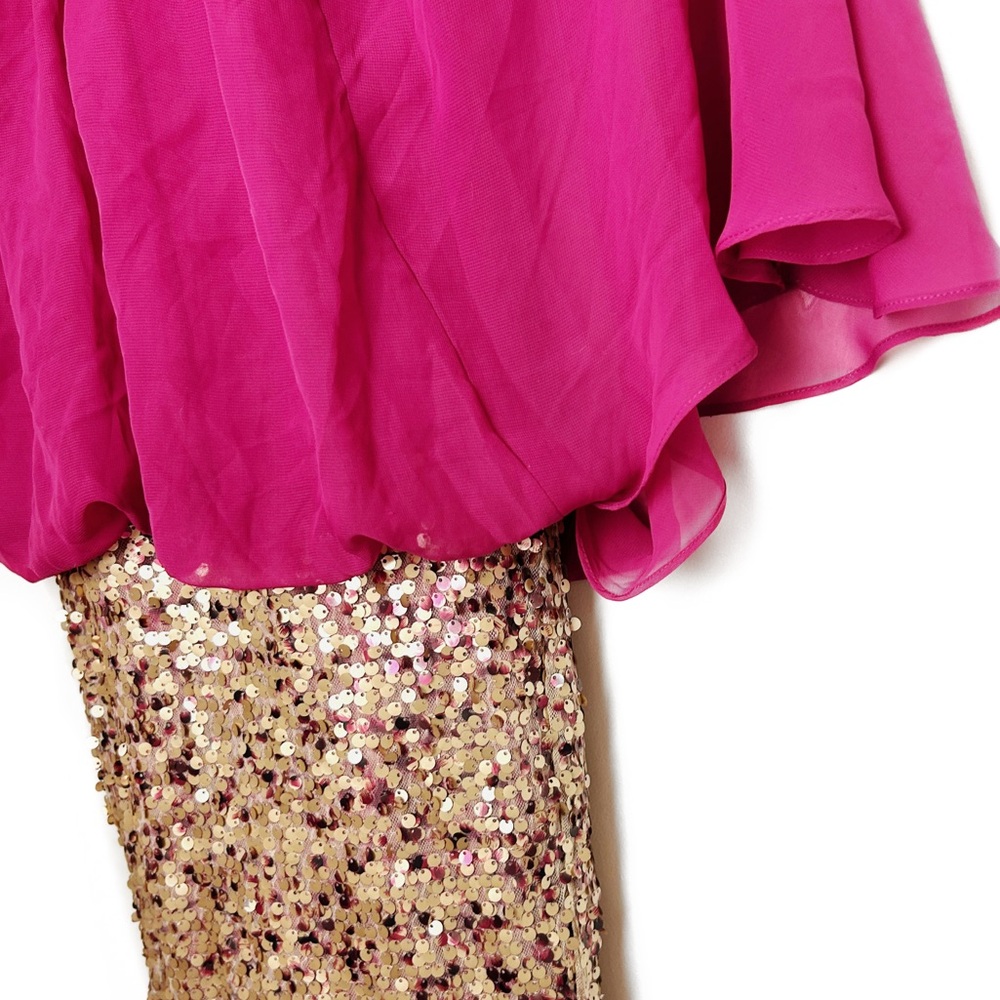 Fuchsia Sequin Bottom Dress - Picture 5 of 12